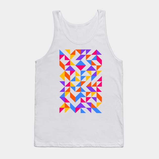 Creative Geometric Colourful Triangle Pattern #9 Tank Top by Trendy-Now